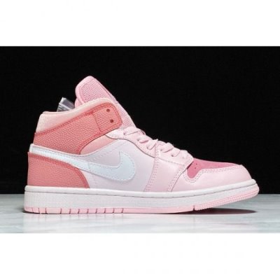 Nike Bayan Air Jordan 1 Mid Aj1 Digital Pembe Basketbol Ayakkabısı Türkiye - FKVBHK48